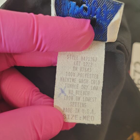 Vintage 80s USA Made Floral Jacket Womens XL XXL (Tag M) Oversized Shoulder Pads - Picture 9 of 9